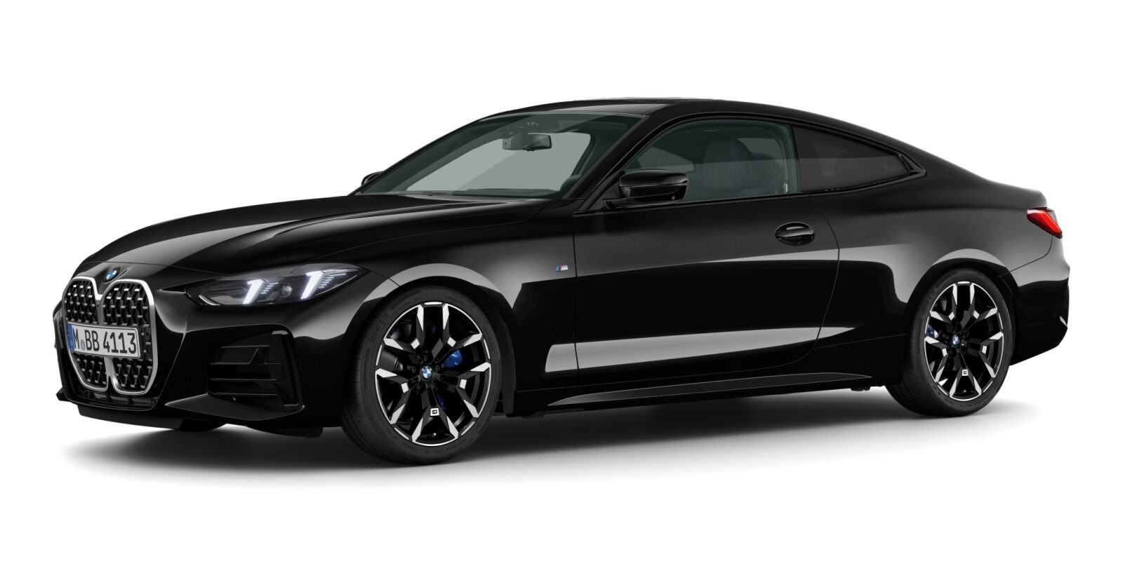BMW 420d xDrive Coupe in Schwarz von vorne BMW 420d xDrive Coupe in Schwarz von vorne