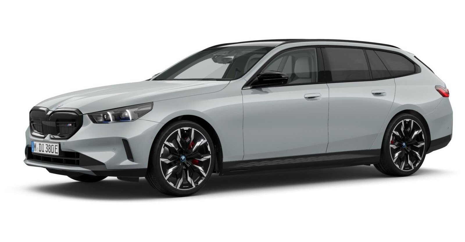 BMW i5 M60 xDrive Touring in Grau von vorne BMW i5 M60 xDrive Touring in Grau von vorne