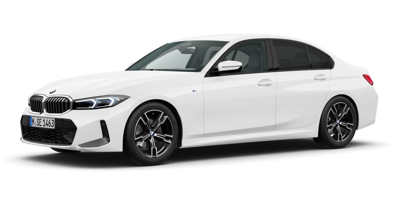 BMW BMW 3er in Weiß von vorne BMW BMW 3er in Weiß von vorne