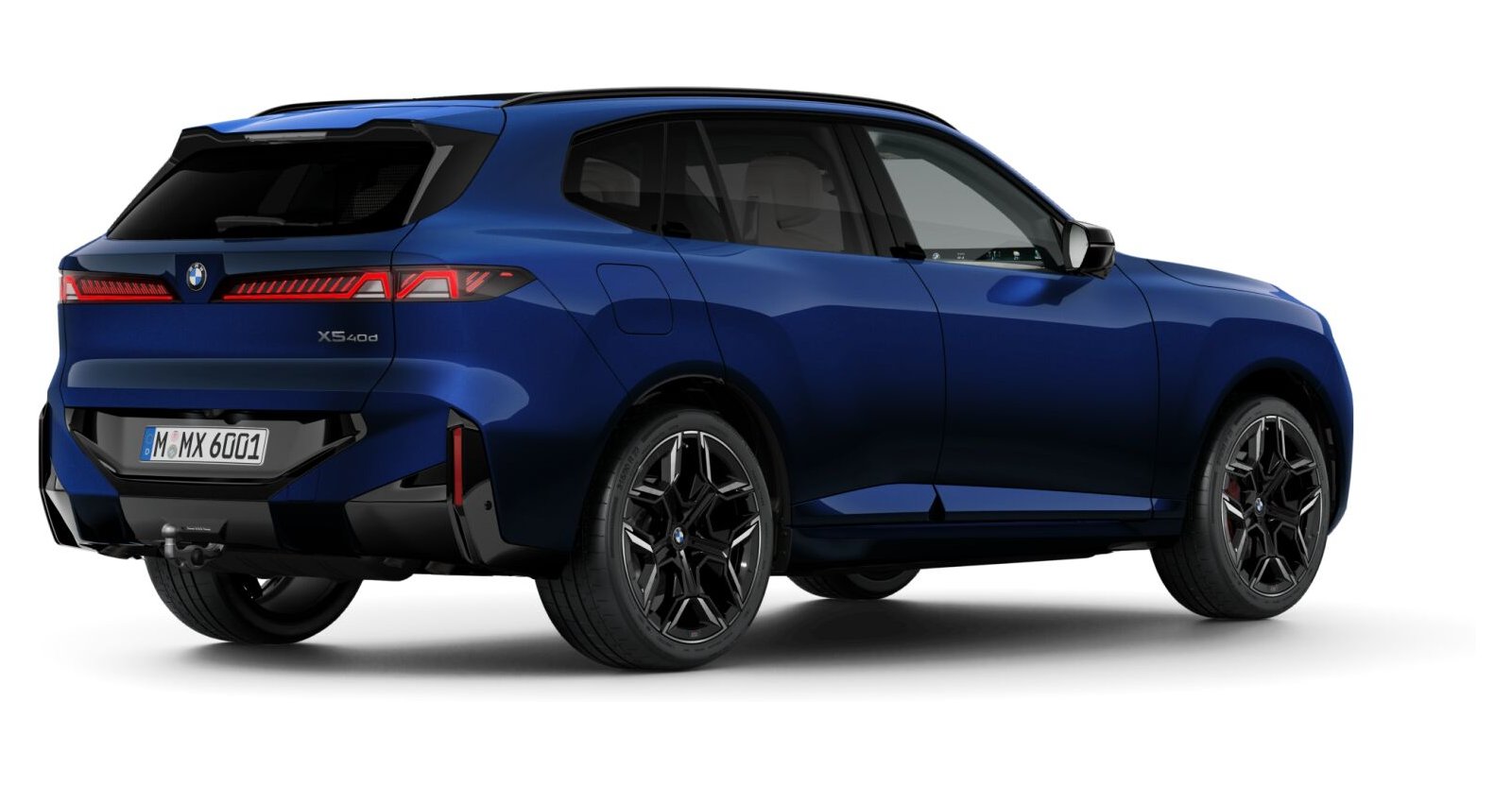 BMW BMW X in Blau von hinten BMW BMW X in Blau von hinten