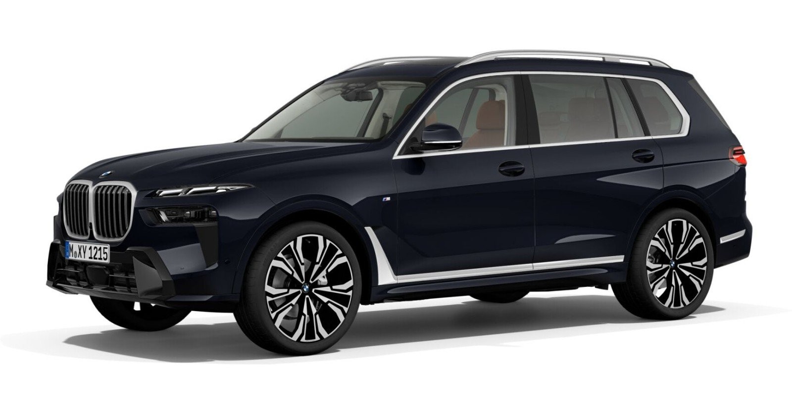 BMW X7 xDrive40d in Schwarz von vorne