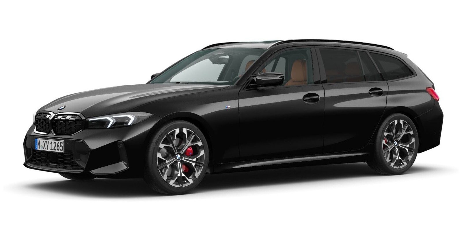 BMW BMW 3er in Schwarz von vorne BMW BMW 3er in Schwarz von vorne