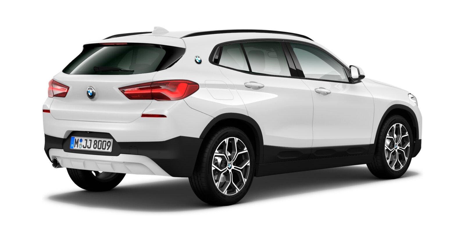 BMW BMW X in Weiß von hinten BMW BMW X in Weiß von hinten