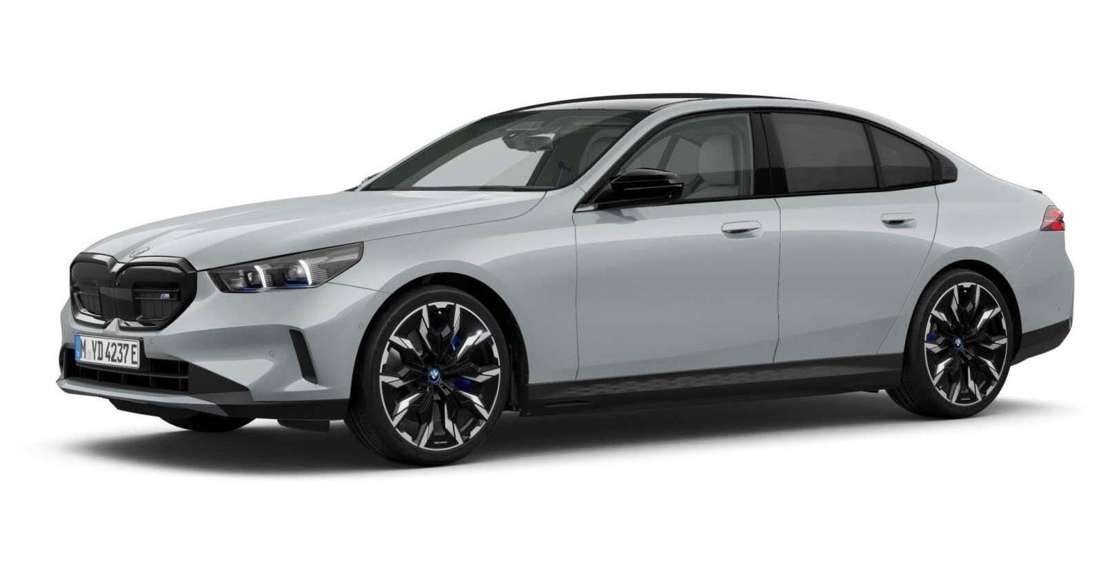 BMW i5 M60 xDrive Limousine in Grau von vorne BMW i5 M60 xDrive Limousine in Grau von vorne