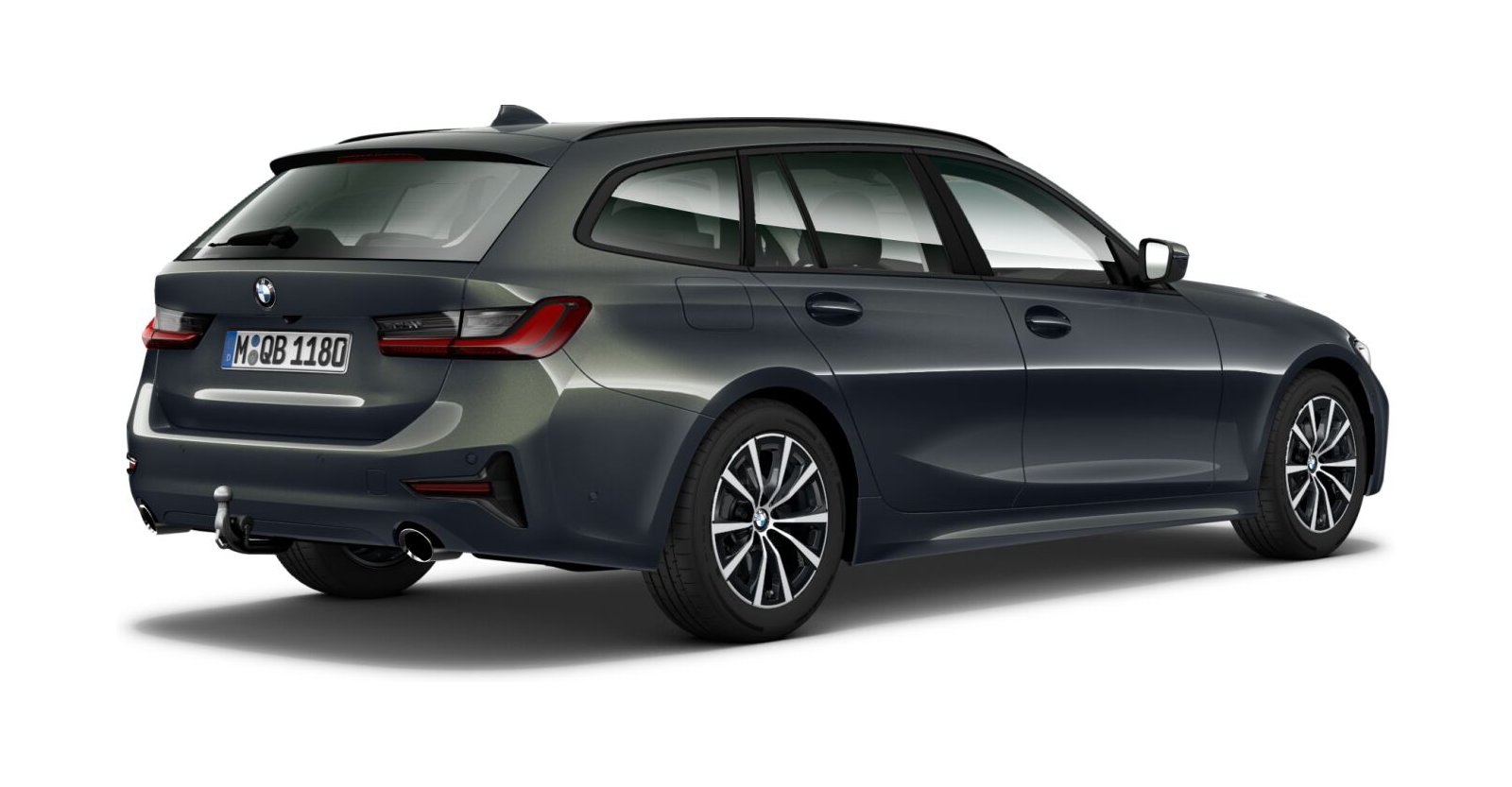 BMW BMW 3er in Grau von hinten BMW BMW 3er in Grau von hinten
