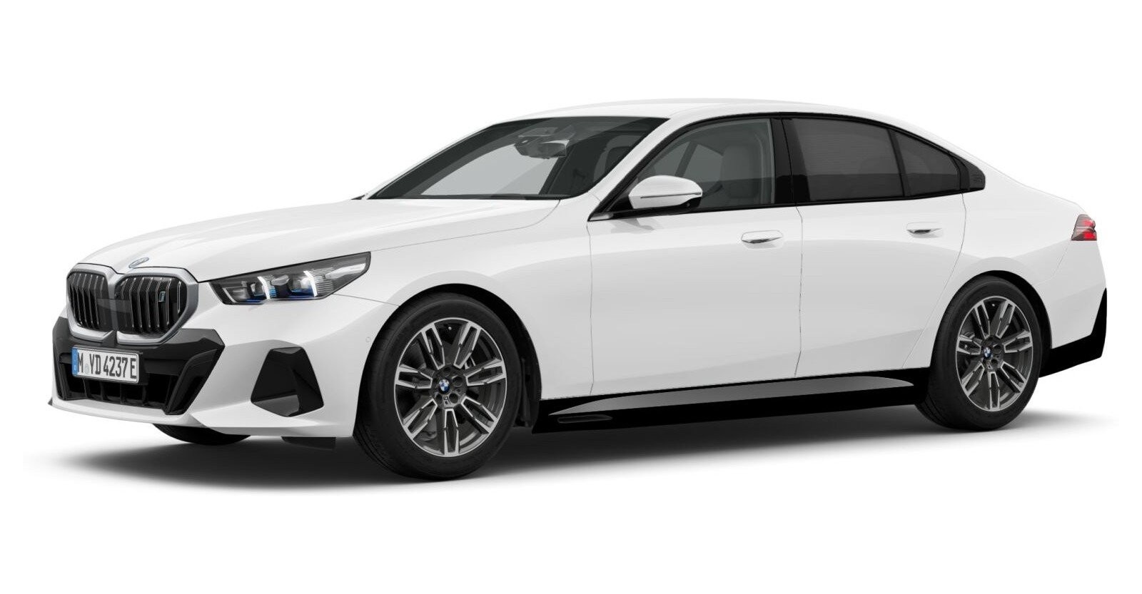 BMW i5 eDrive40 Limousine in Weiß von vorne BMW i5 eDrive40 Limousine in Weiß von vorne