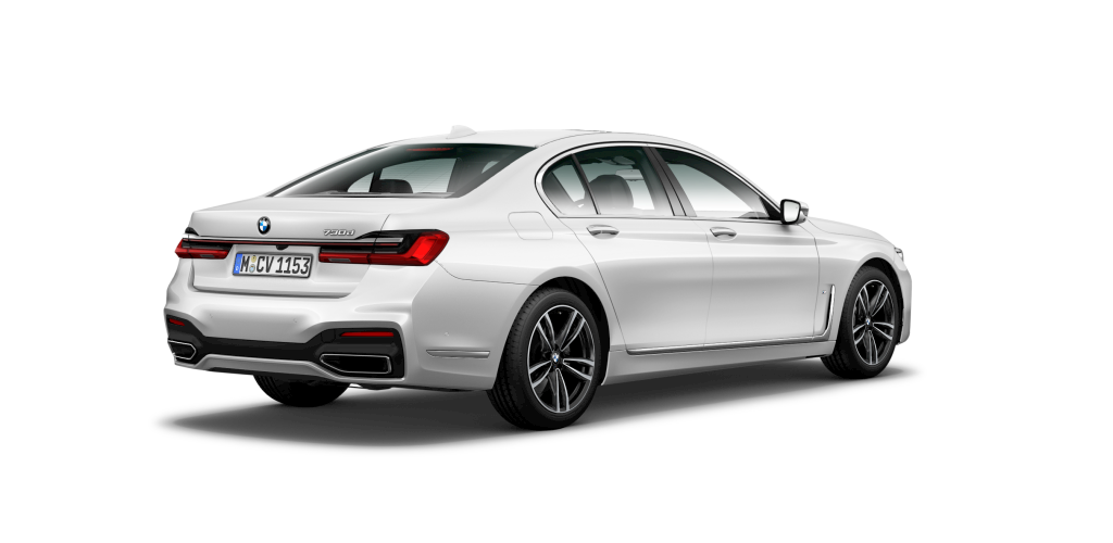 BMW BMW 7er in Weiß von hinten BMW BMW 7er in Weiß von hinten