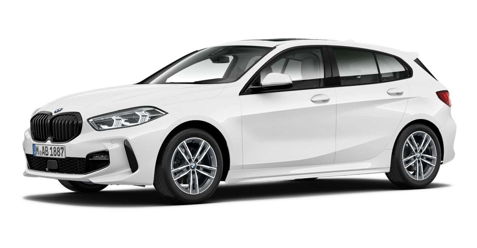 BMW BMW 1er in Weiß von vorne BMW BMW 1er in Weiß von vorne