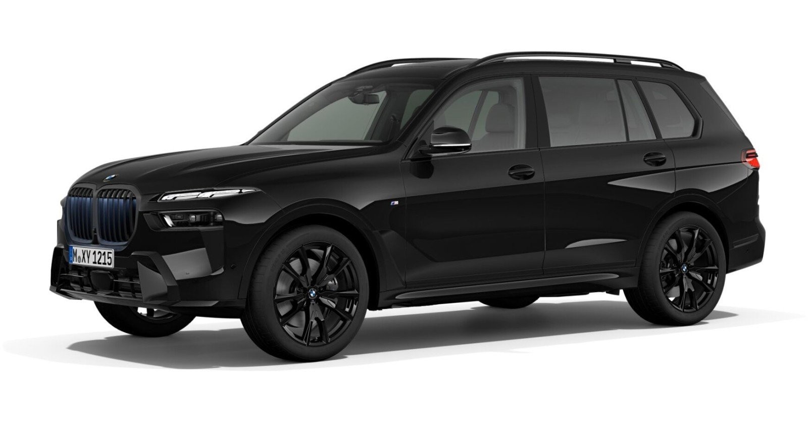 BMW X7 xDrive40d in Schwarz von vorne BMW X7 xDrive40d in Schwarz von vorne