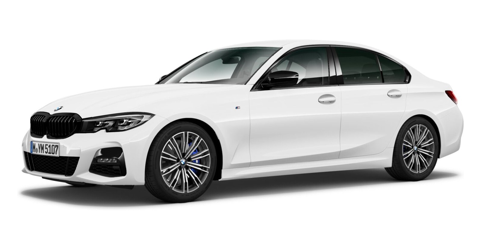 BMW BMW 3er in Weiß von vorne BMW BMW 3er in Weiß von vorne