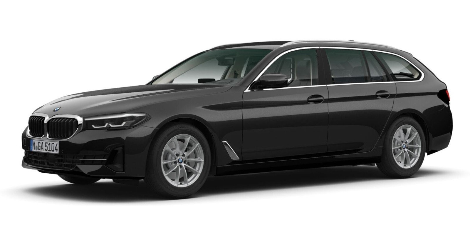BMW BMW 5er in Schwarz von vorne BMW BMW 5er in Schwarz von vorne