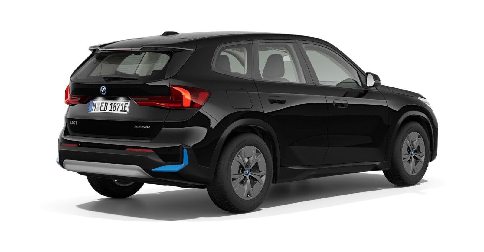 BMW BMW I in Schwarz von hinten BMW BMW I in Schwarz von hinten