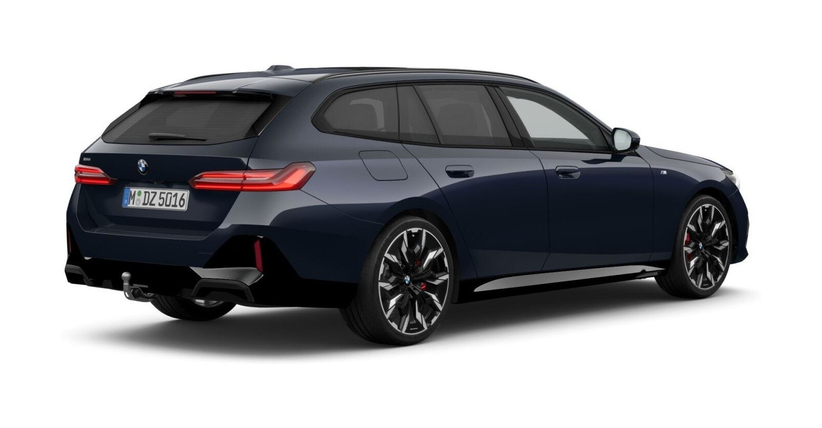 BMW BMW 5er in Schwarz von hinten