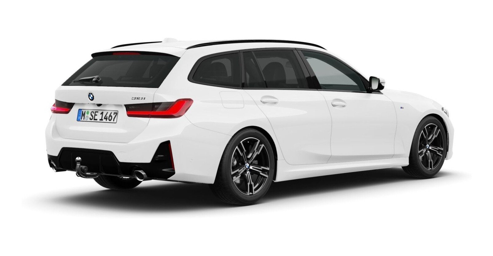 BMW BMW 3er in Weiß von hinten