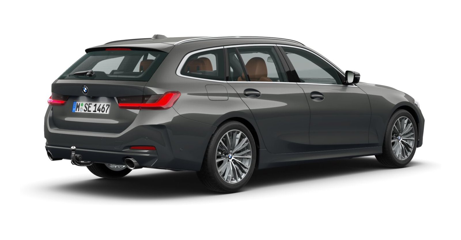 BMW BMW 3er in Grau von hinten BMW BMW 3er in Grau von hinten