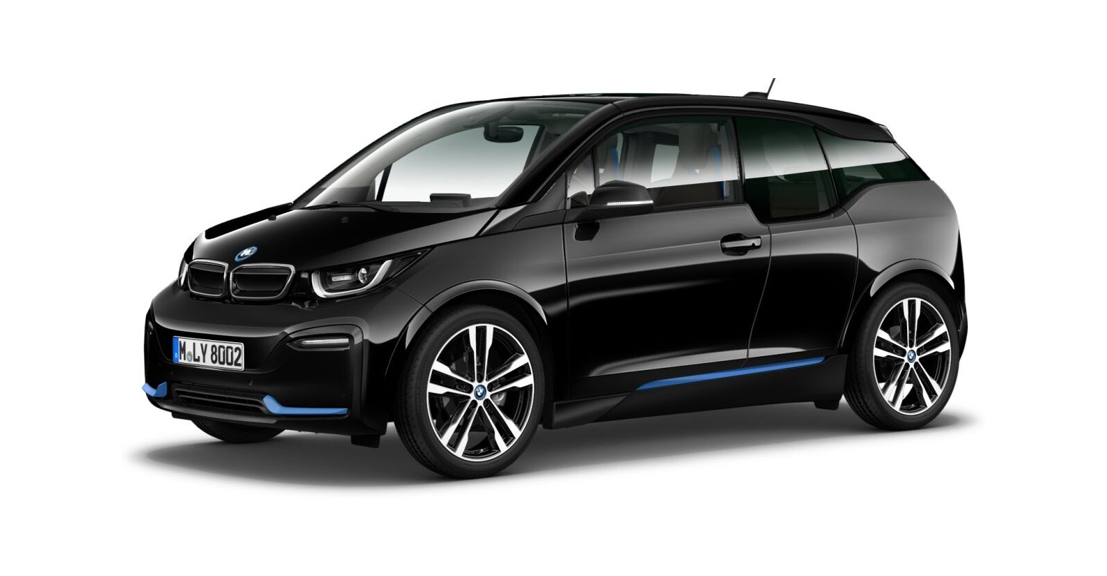 BMW BMW I in Schwarz von vorne BMW BMW I in Schwarz von vorne
