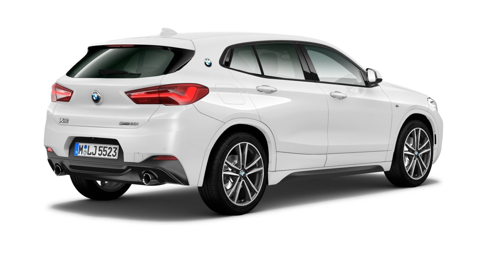 BMW BMW X in Weiß von hinten BMW BMW X in Weiß von hinten
