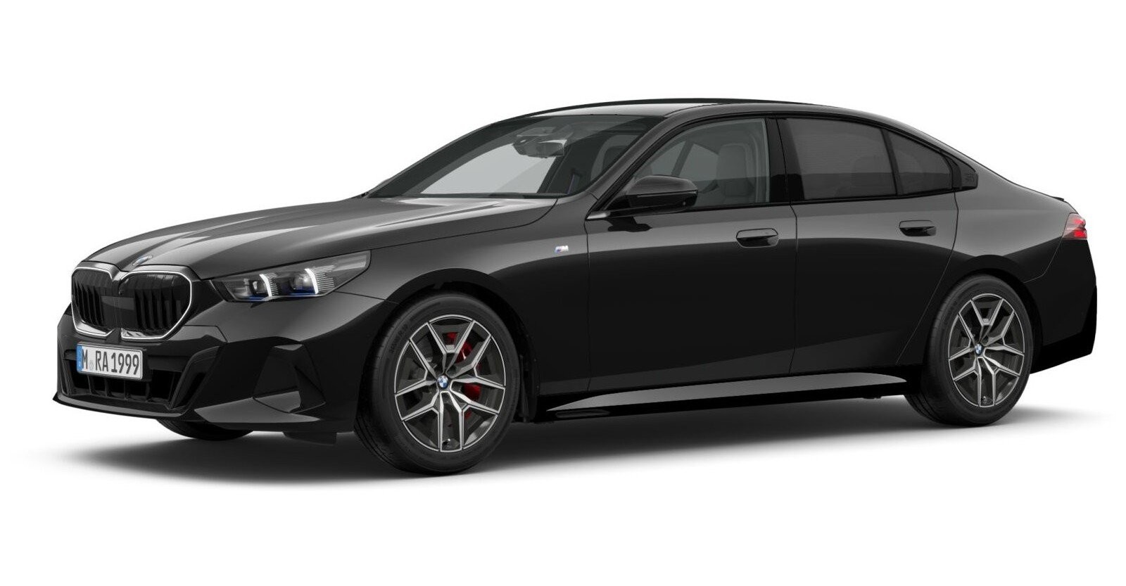BMW 520d Limousine in Schwarz von vorne