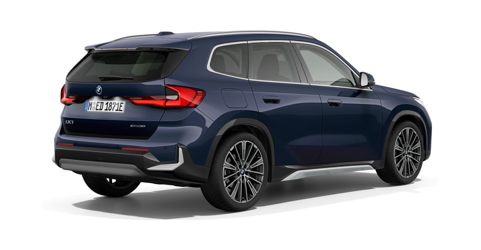 BMW BMW I in Blau von hinten BMW BMW I in Blau von hinten