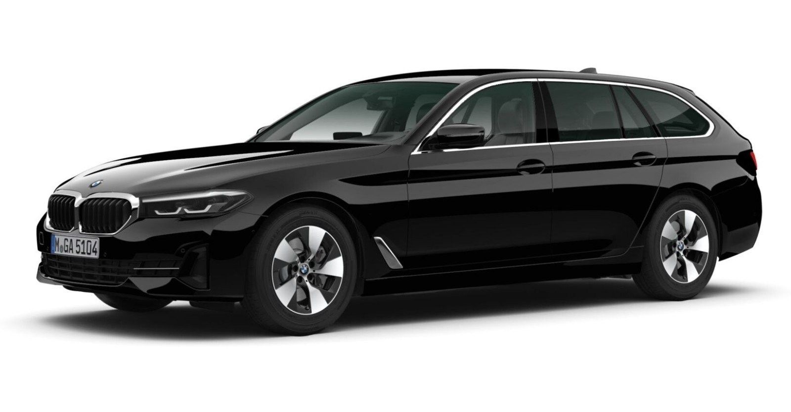 BMW BMW 5er in Schwarz von vorne BMW BMW 5er in Schwarz von vorne