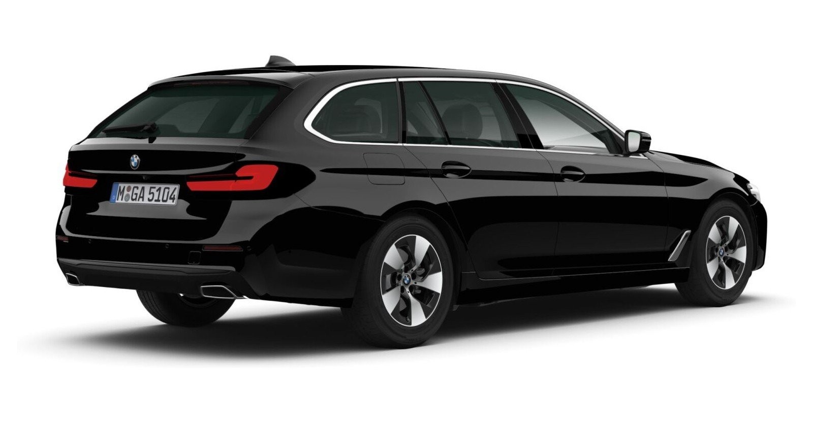 BMW BMW 5er in Schwarz von hinten BMW BMW 5er in Schwarz von hinten