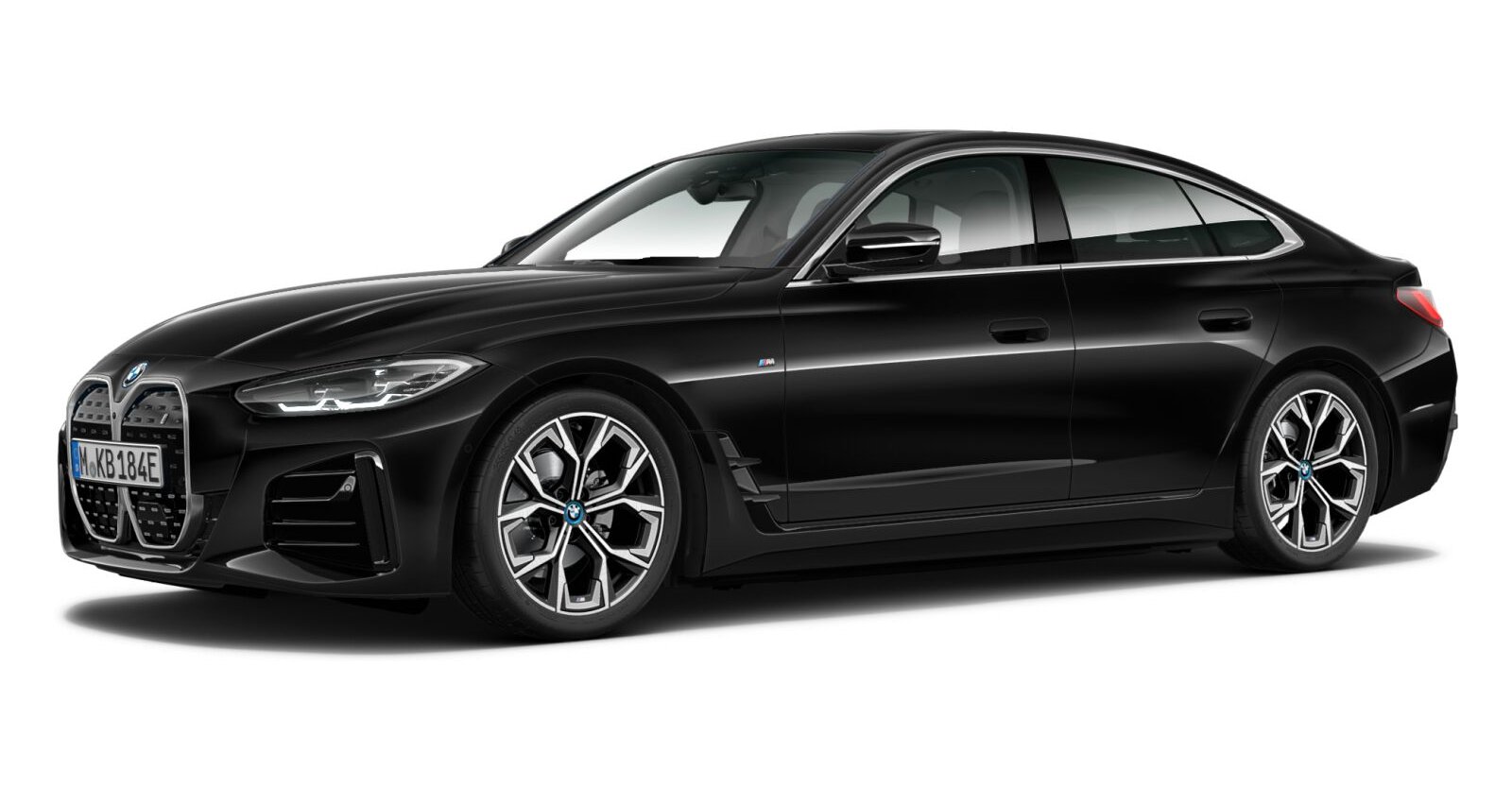 BMW i4 eDrive40 Gran Coupé in Schwarz von vorne BMW i4 eDrive40 Gran Coupé in Schwarz von vorne