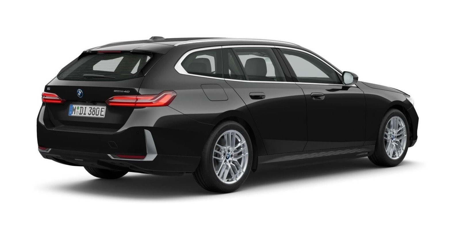 BMW BMW I in Schwarz von hinten BMW BMW I in Schwarz von hinten