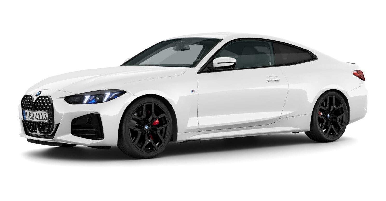 BMW 420i Coupé in Weiß von vorne BMW 420i Coupé in Weiß von vorne