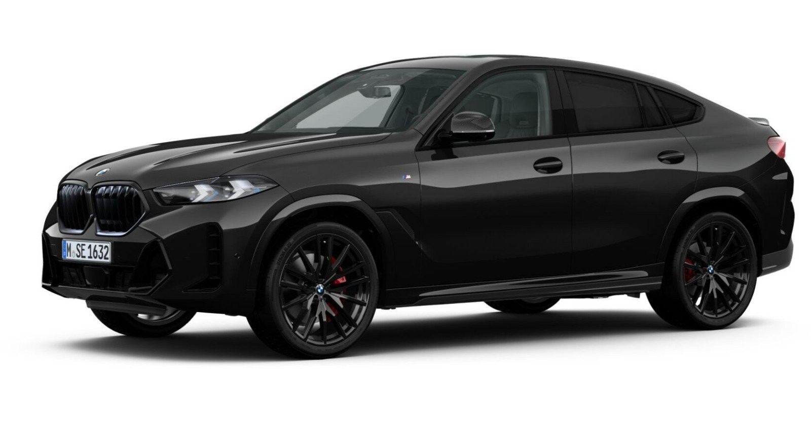 BMW X6 xDrive40d in Schwarz von vorne BMW X6 xDrive40d in Schwarz von vorne