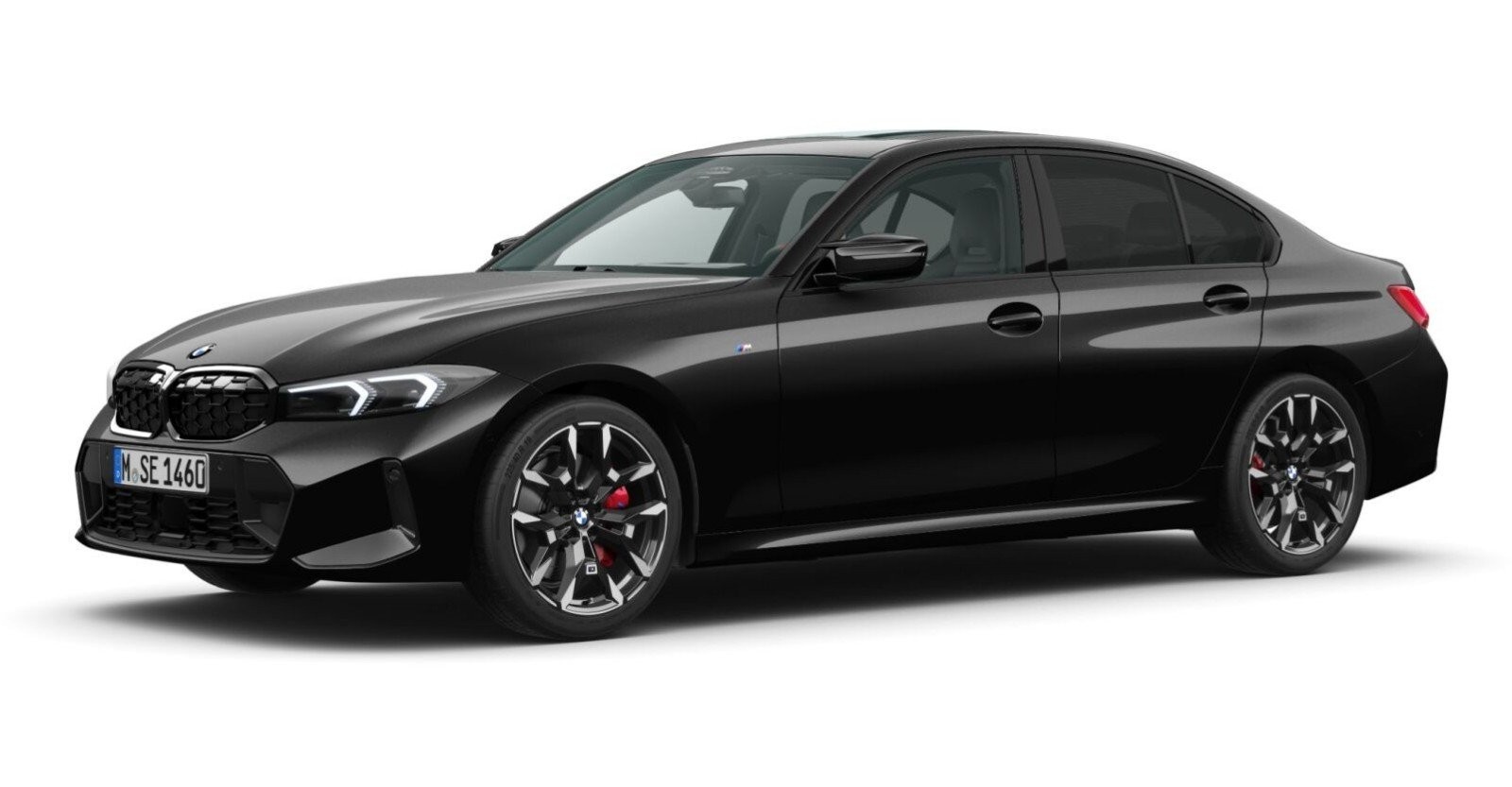 BMW M340i xDrive Limousine in Schwarz von vorne BMW M340i xDrive Limousine in Schwarz von vorne