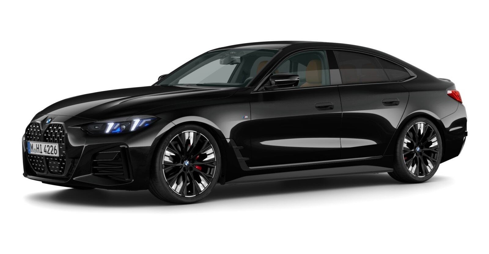 BMW 420d xDrive Gran Coupé in Schwarz von vorne BMW 420d xDrive Gran Coupé in Schwarz von vorne