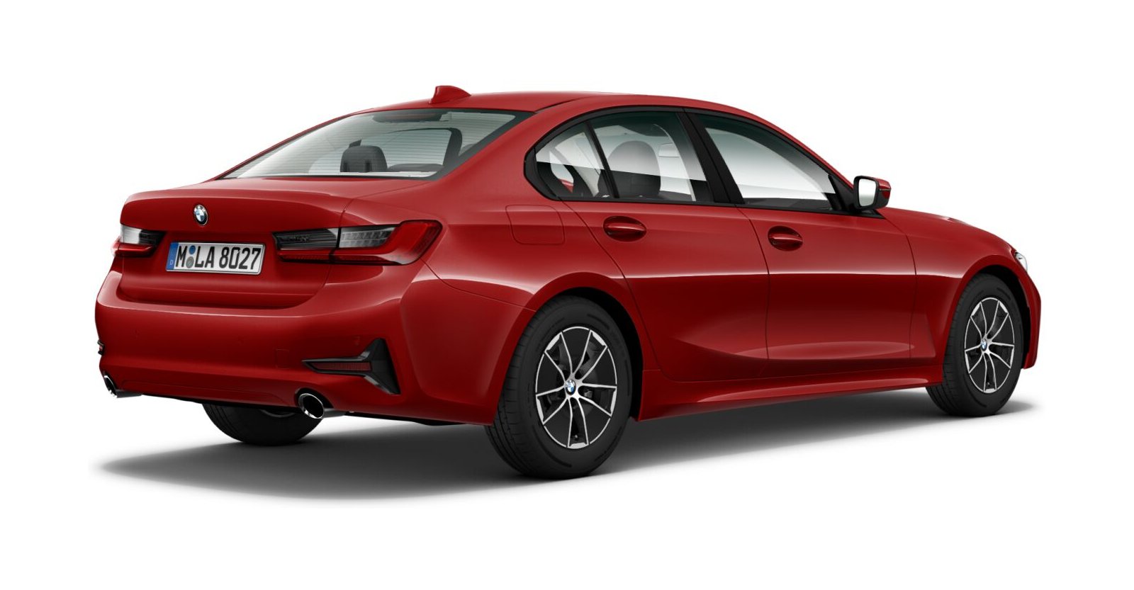 BMW BMW 3er in Rot von hinten BMW BMW 3er in Rot von hinten