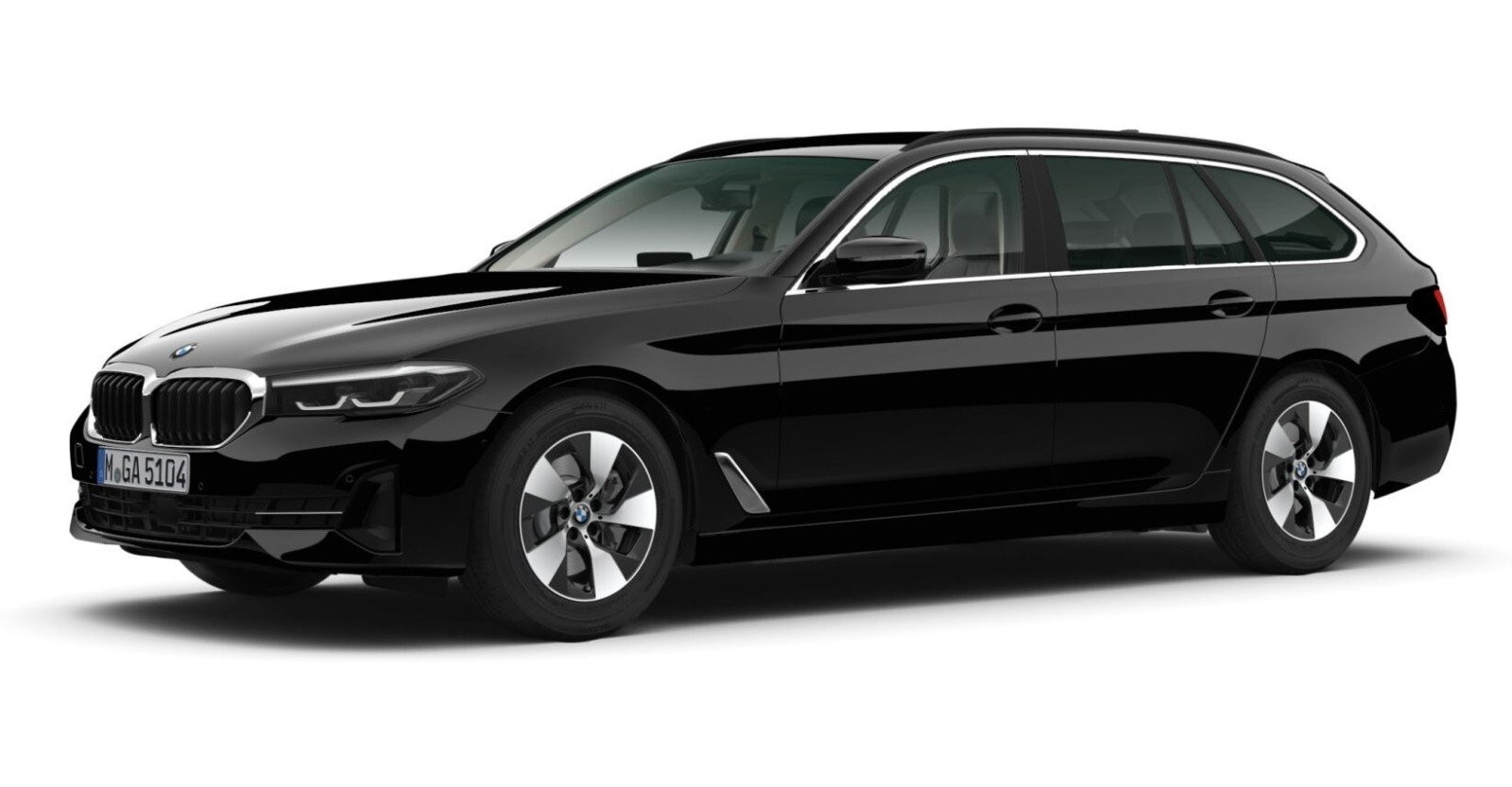 BMW BMW 5er in Schwarz von vorne BMW BMW 5er in Schwarz von vorne