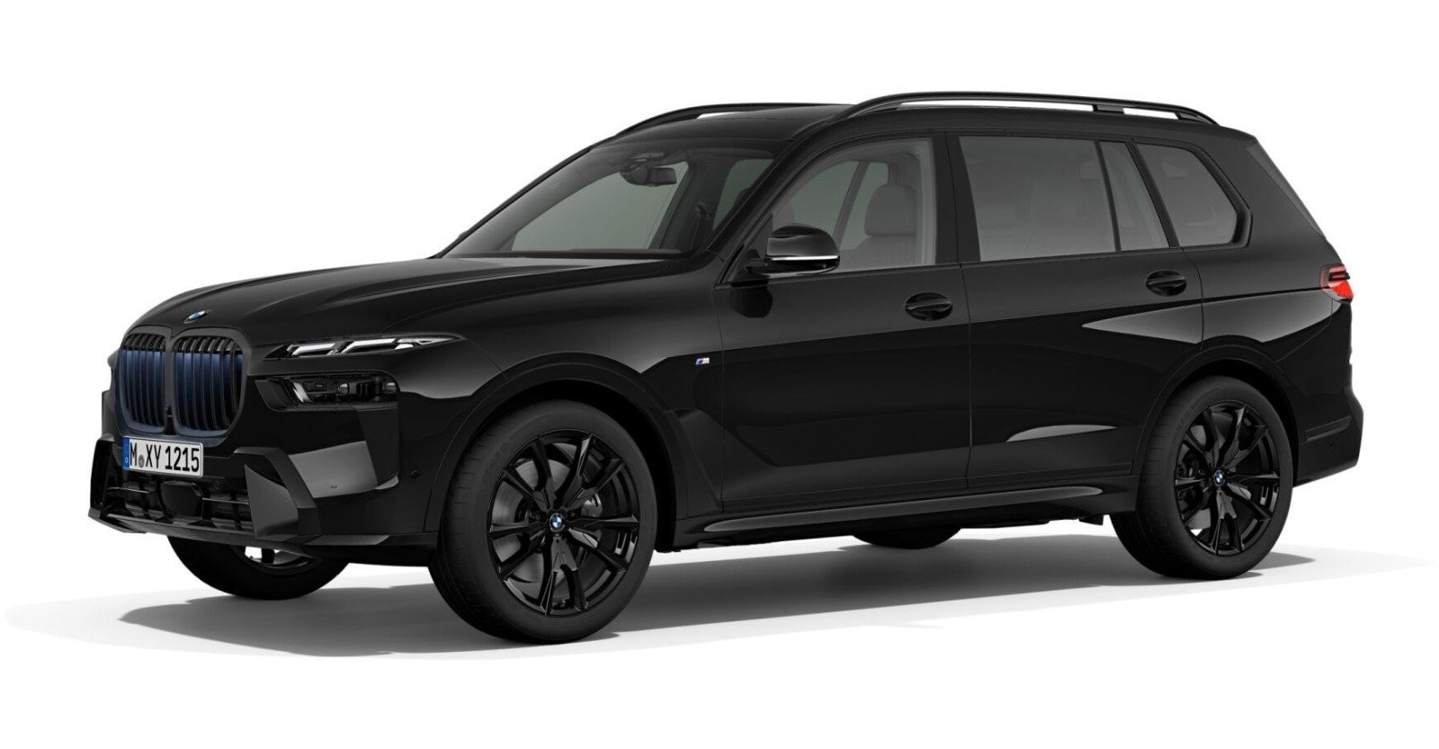 BMW X7 xDrive40d in Schwarz von vorne BMW X7 xDrive40d in Schwarz von vorne