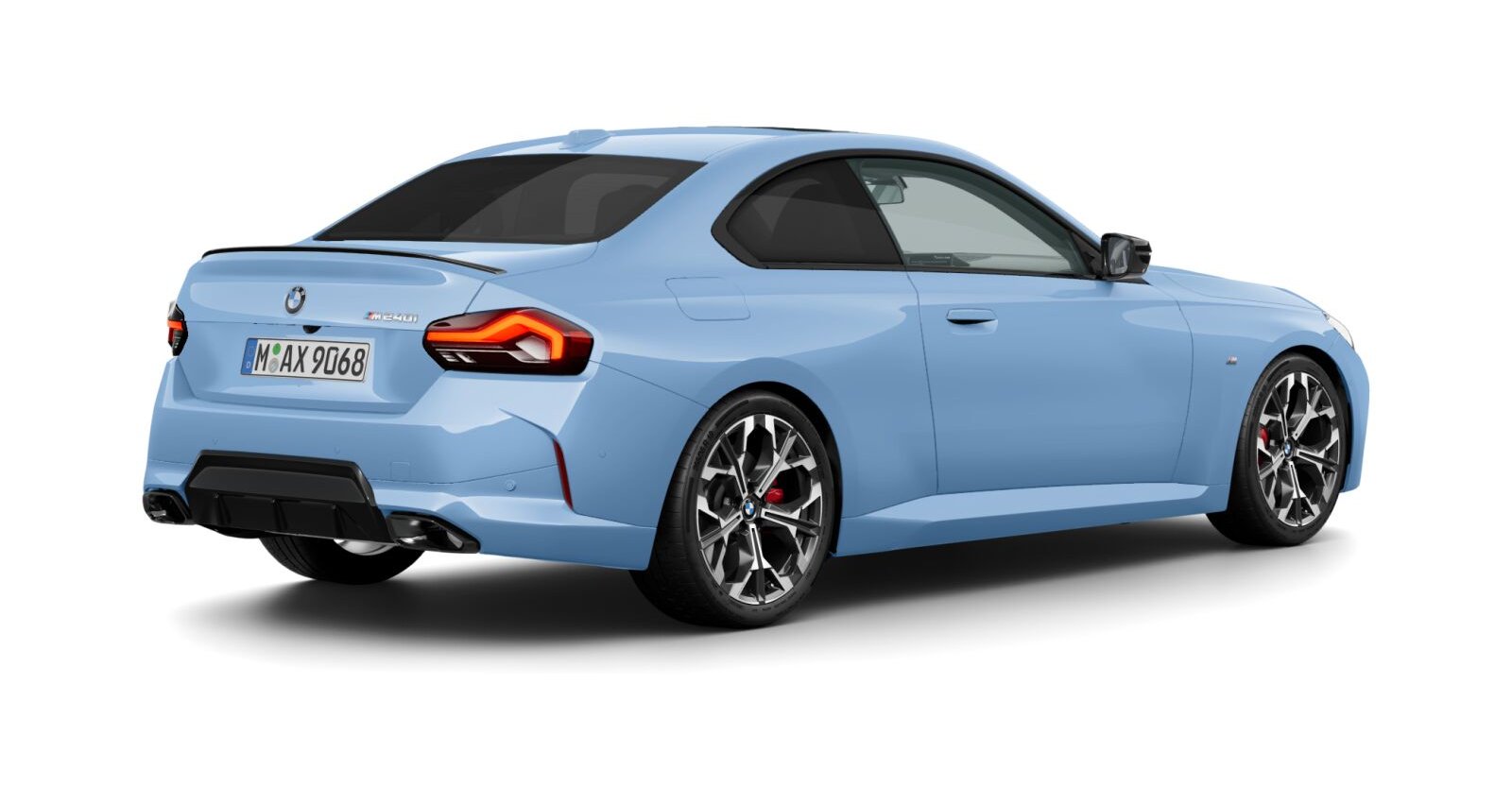 BMW BMW 2er in Blau von hinten BMW BMW 2er in Blau von hinten