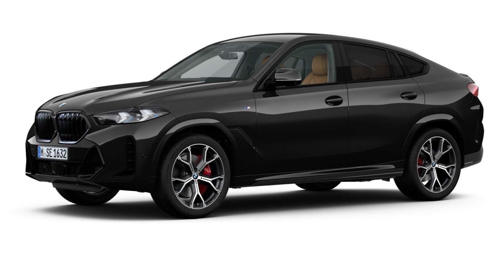 BMW X6 xDrive30d M Sport in Schwarz von vorne BMW X6 xDrive30d M Sport in Schwarz von vorne