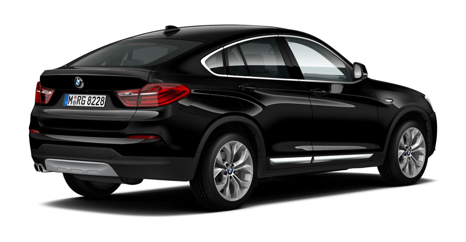 BMW BMW X in Schwarz von hinten BMW BMW X in Schwarz von hinten