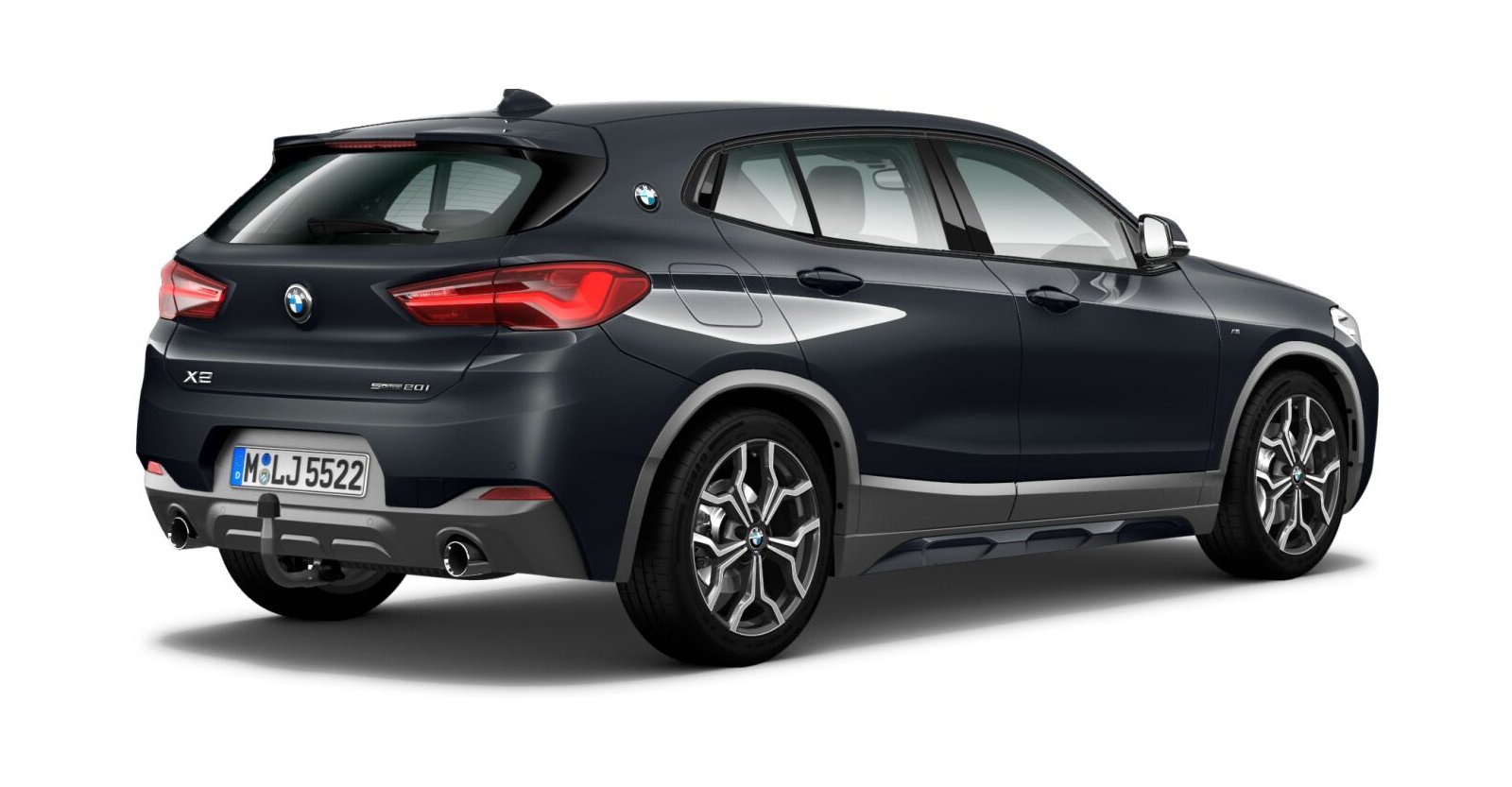 BMW BMW X in Grau von hinten BMW BMW X in Grau von hinten