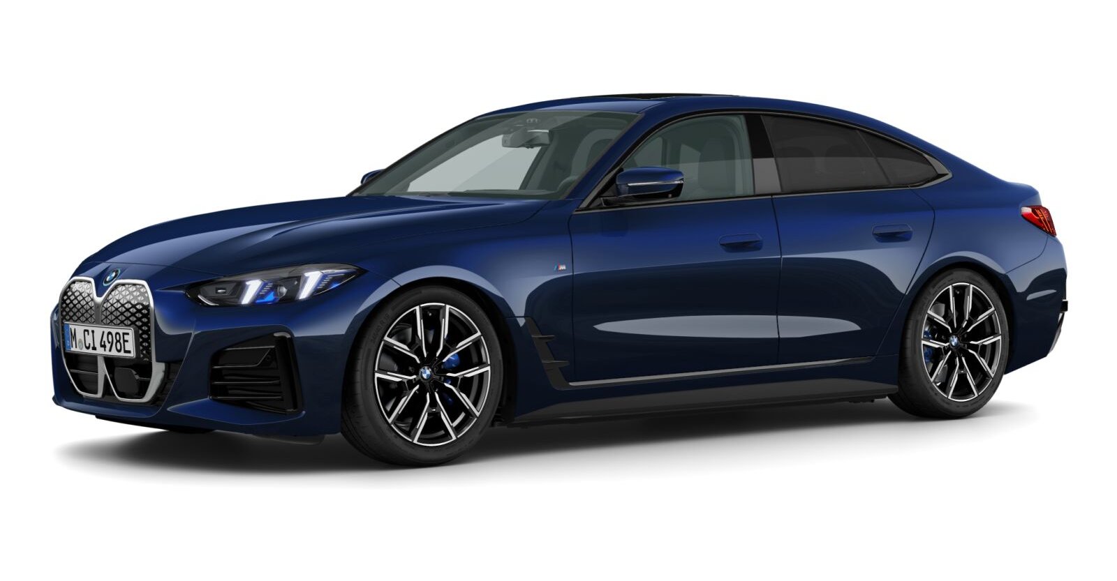 BMW i4 xDrive40 Gran Coupé in Blau von vorne BMW i4 xDrive40 Gran Coupé in Blau von vorne