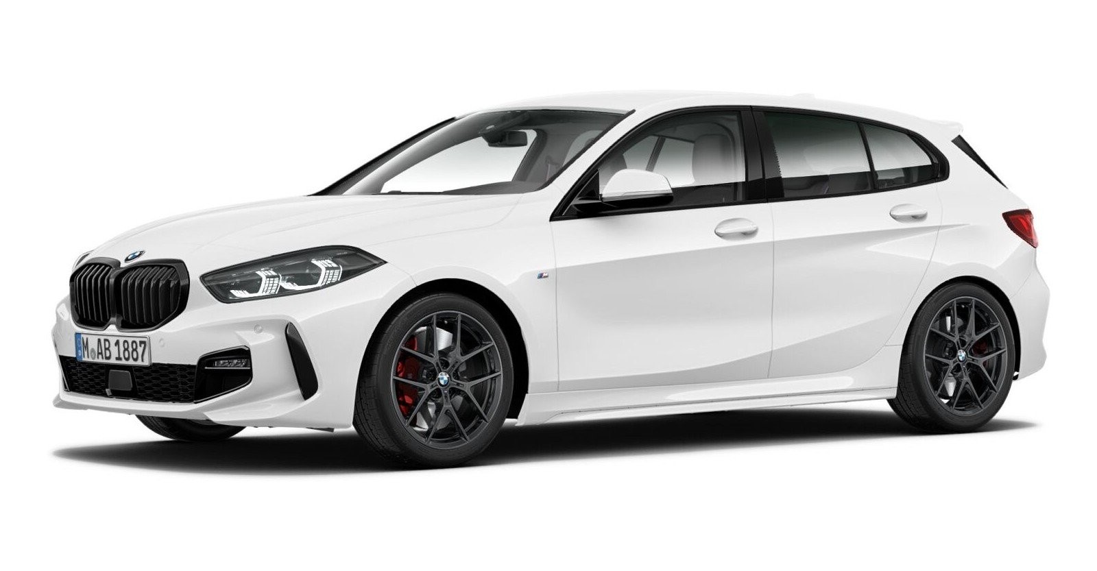 BMW BMW 1er in Weiß von vorne BMW BMW 1er in Weiß von vorne