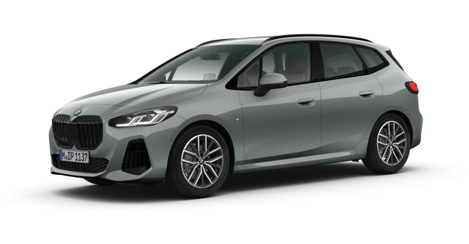 BMW 218d Active Tourer in Grau von vorne BMW 218d Active Tourer in Grau von vorne