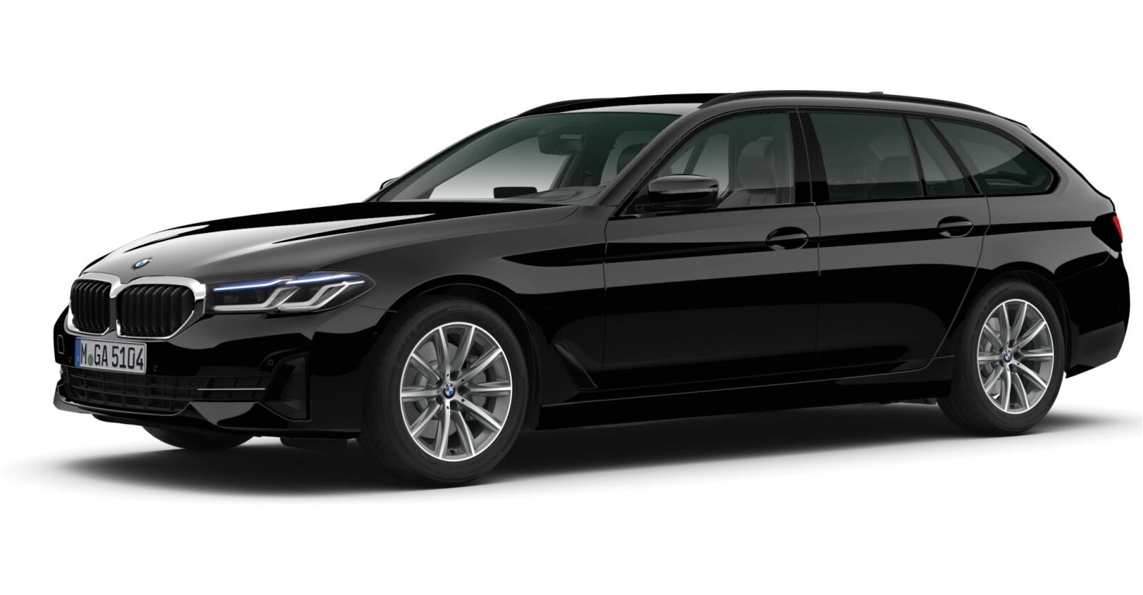 BMW BMW 5er in Schwarz von vorne BMW BMW 5er in Schwarz von vorne
