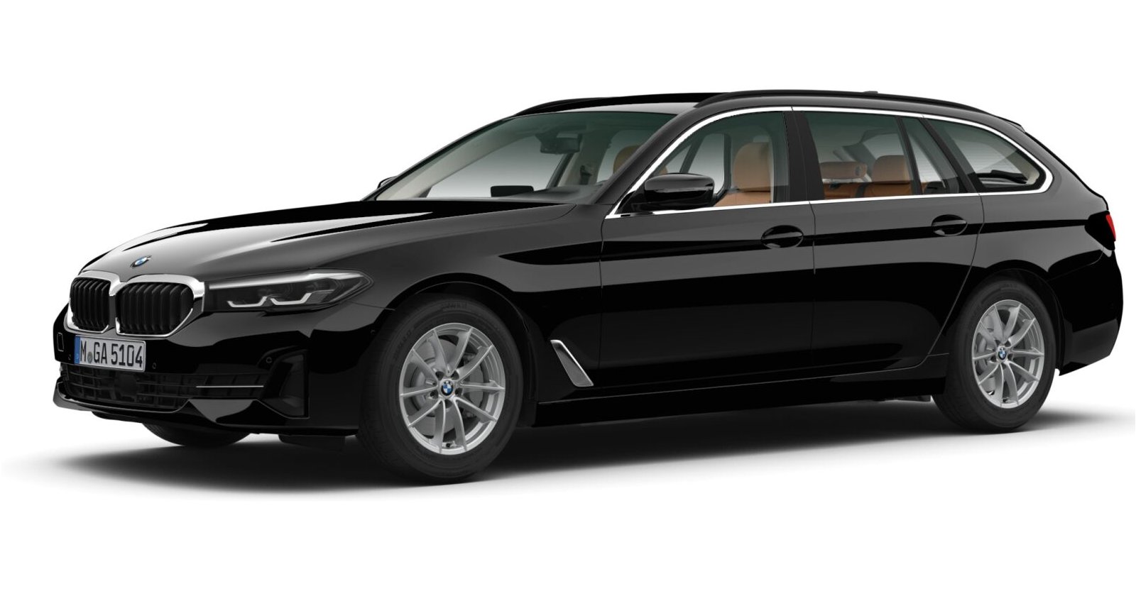 BMW BMW 5er in Schwarz von vorne BMW BMW 5er in Schwarz von vorne