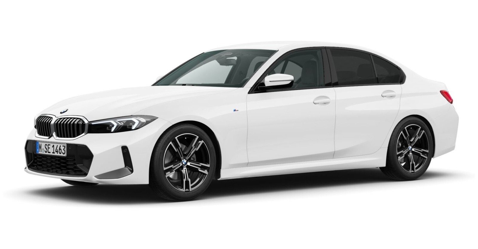 BMW 318i Limousine in Weiß von vorne