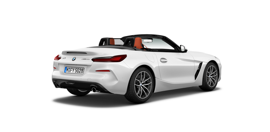 BMW BMW Z in Weiß von hinten BMW BMW Z in Weiß von hinten