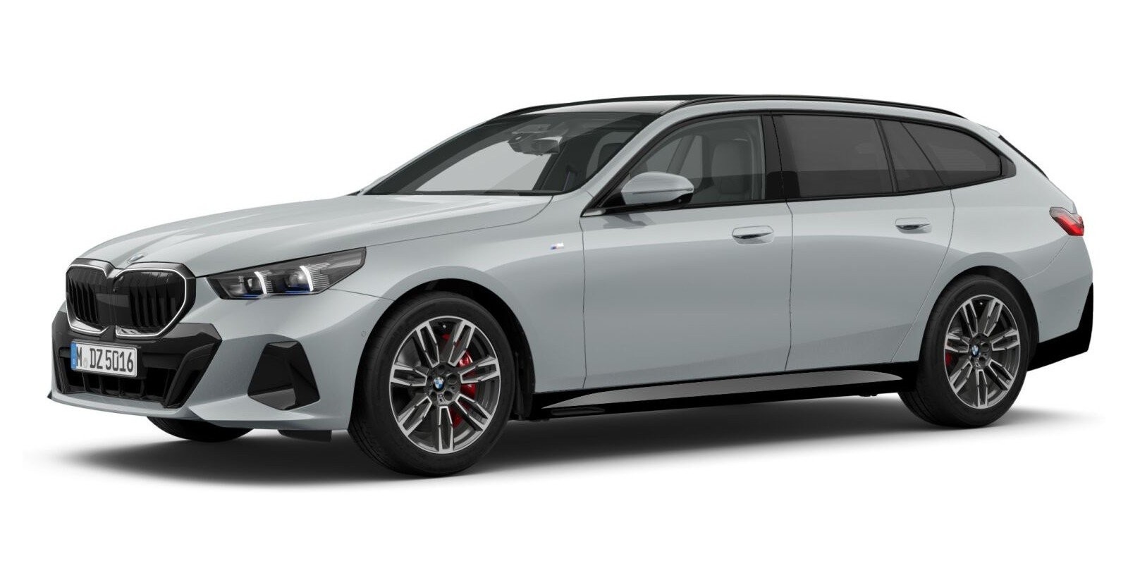 BMW 540d xDrive Touring in Schwarz von vorne