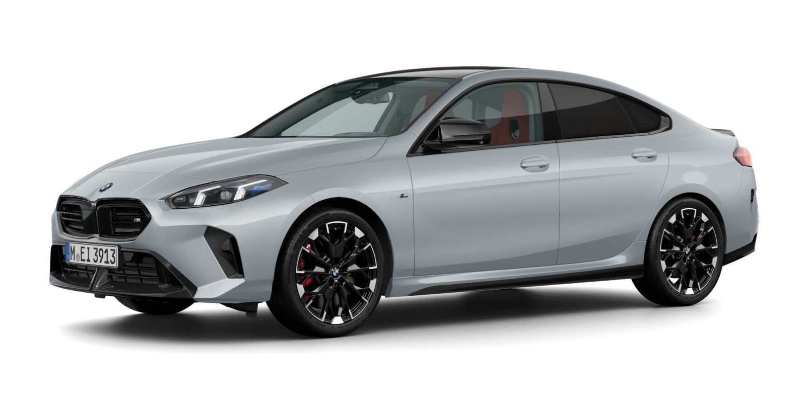 BMW M235 xDrive Gran Coupé in Grau von vorne