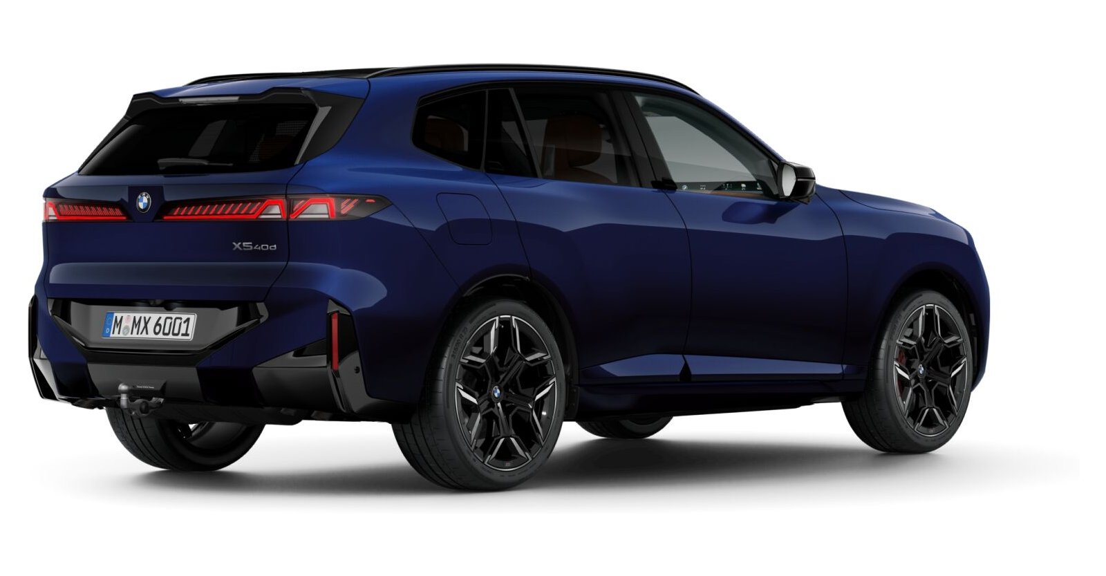 BMW BMW X in Blau von hinten BMW BMW X in Blau von hinten