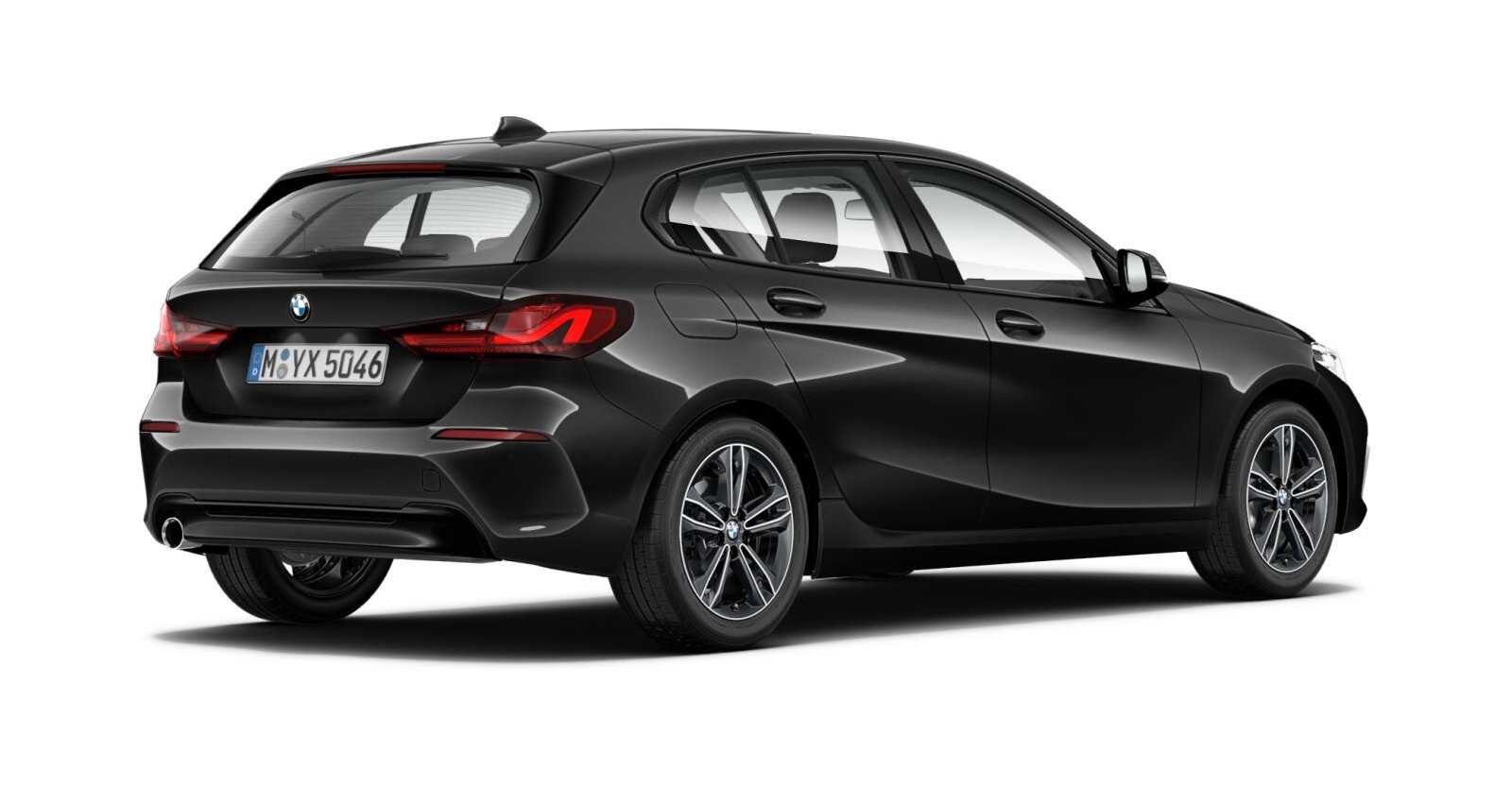 BMW BMW 1er in Schwarz von hinten BMW BMW 1er in Schwarz von hinten