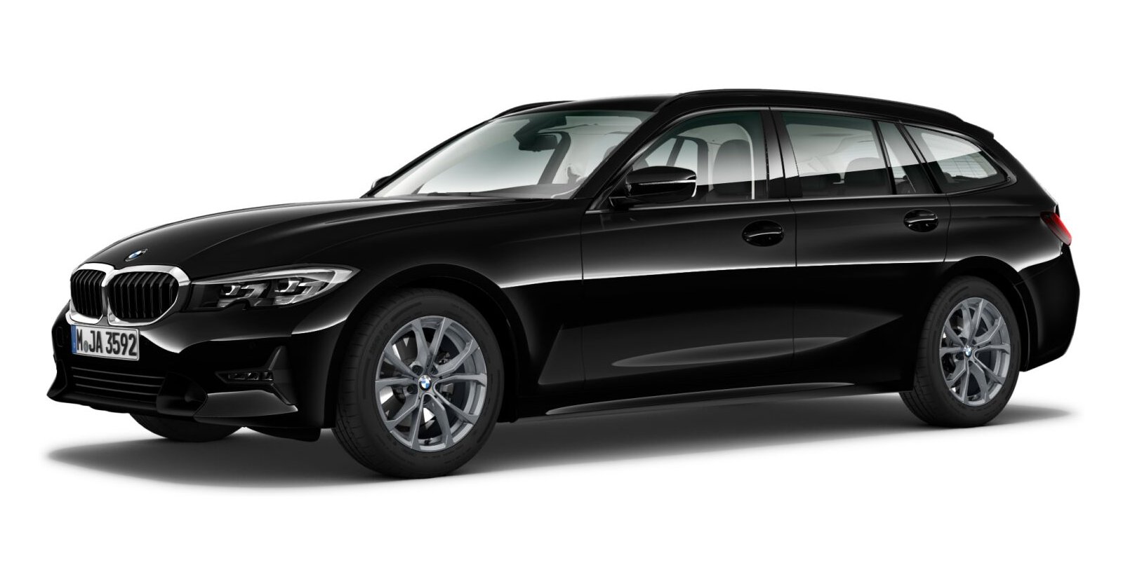 BMW BMW 3er in Schwarz von vorne BMW BMW 3er in Schwarz von vorne